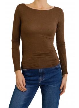 Maglia misto cashmere tinta unita 